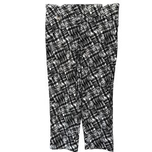 Courtenay black & white pull-in pants 16W NWT‎